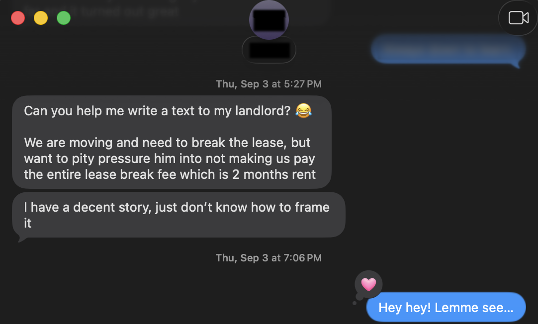 A comic cartoon illustrating a young man confidently negotiating with his landlord over the phone about an apartment lease